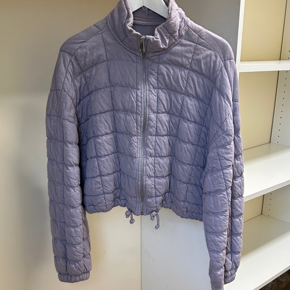 Light Lavender Quilted Puffer Jacket - Women's